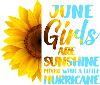 June Girls Are Sunshine Mixed With A Little Hurricane Kids Hoodie